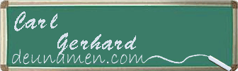 Carl Gerhard Visitenkarte